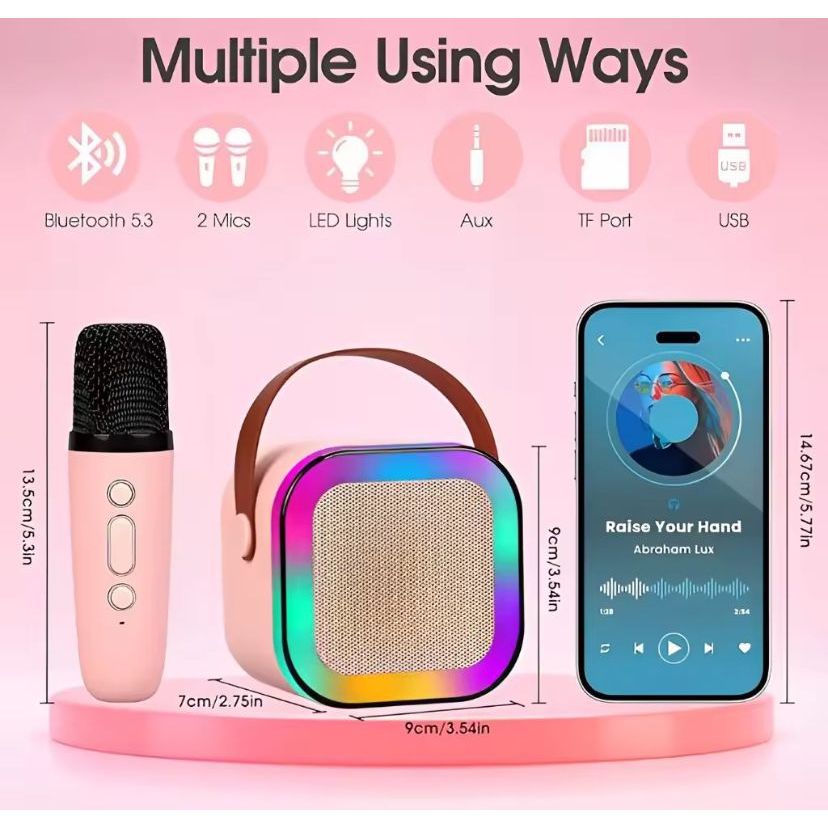 Mini Speaker Bluetooth Karaoke With 1 Microphone K12 Portable Bluetooth Audio Wireless Karaoke Speak