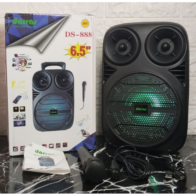 Speaker Dorras ds 888 wireless bluetooth free mic