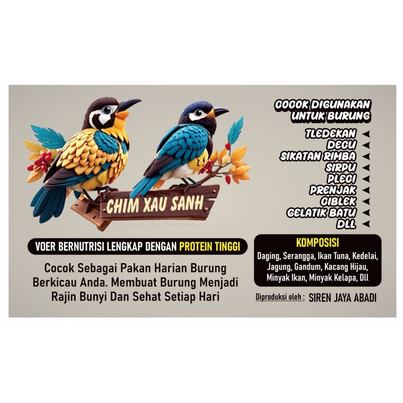 CHIM XAU SANH Voer Halus Ciblek 150gr Extra Pakan Voer Pur Burung Ciblek Kristal Sawah Dll