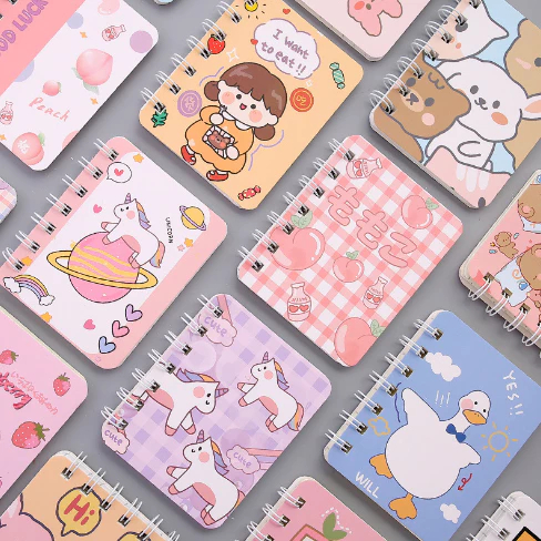 

IKILOSHOP NB2 Buku Catatan Kecil Notebook Mini Notes Book Ring Motif Stationary Lucu Anak
