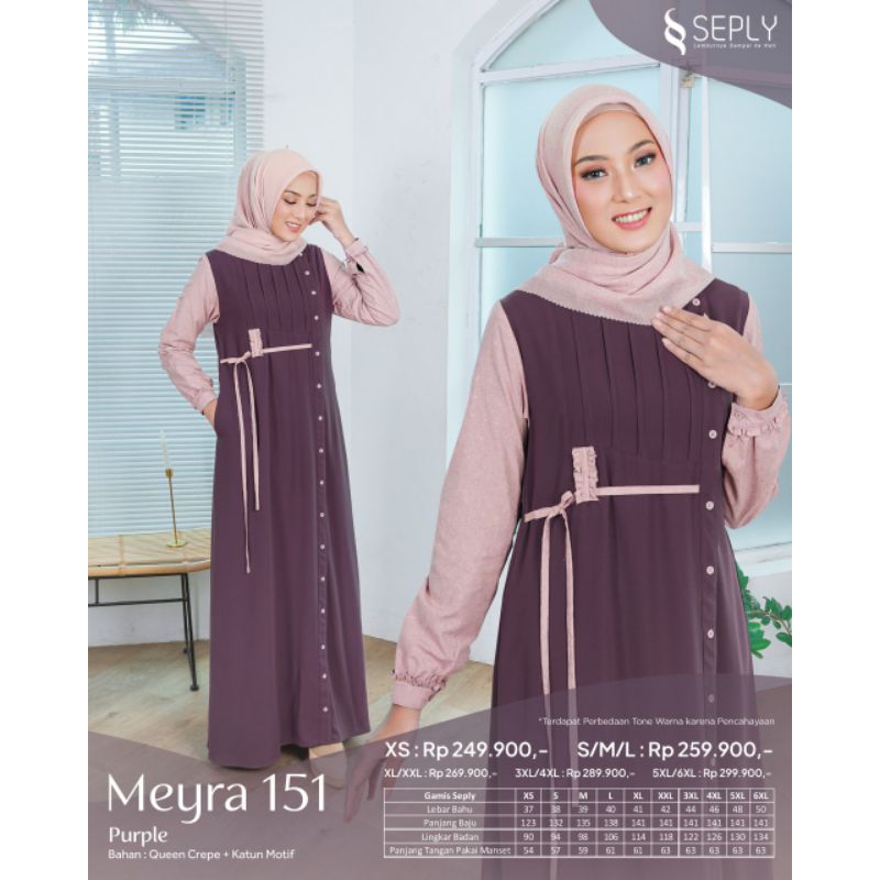 BAJU GAMIS DAILY SEPLY MEYRA 151 PURPLE