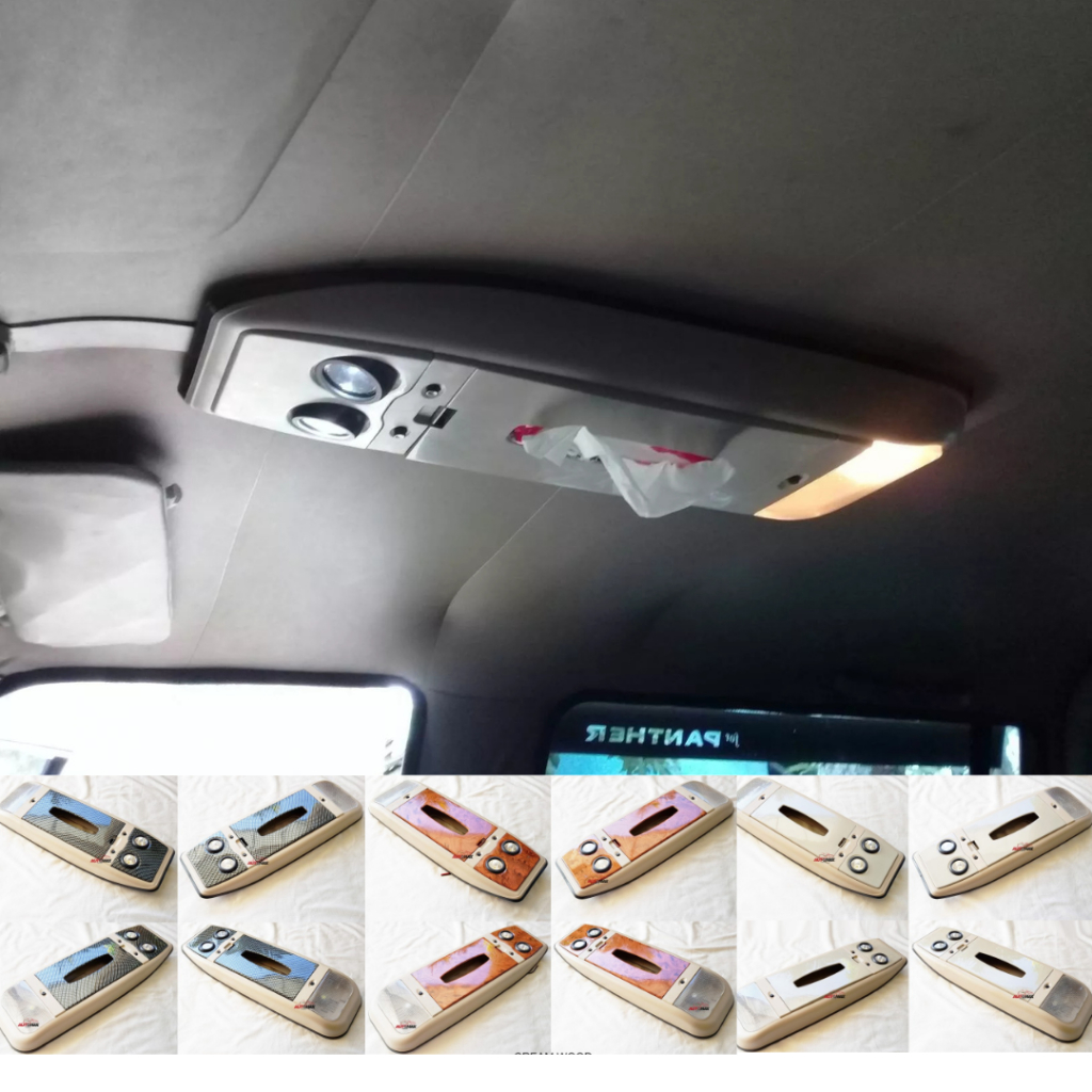 Kockpit / Roof Console Tempat Tisu Kabin Plafon Panther Plus Lampu & Bracket