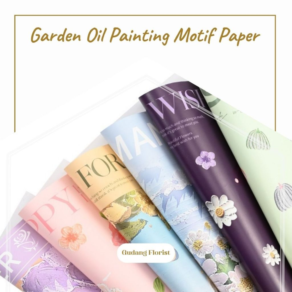 

GARDEN OIL PAINTING MOTIF PAPER / WRAPPING