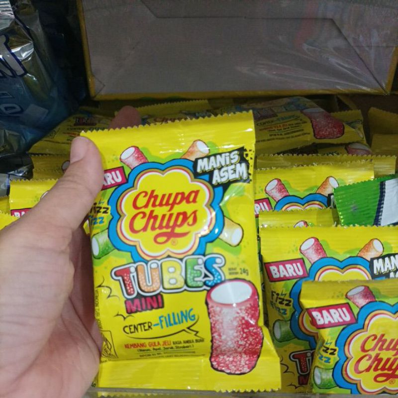 

HR Chupa chups tubes mini 24gr permen chupa chups permen manis asem