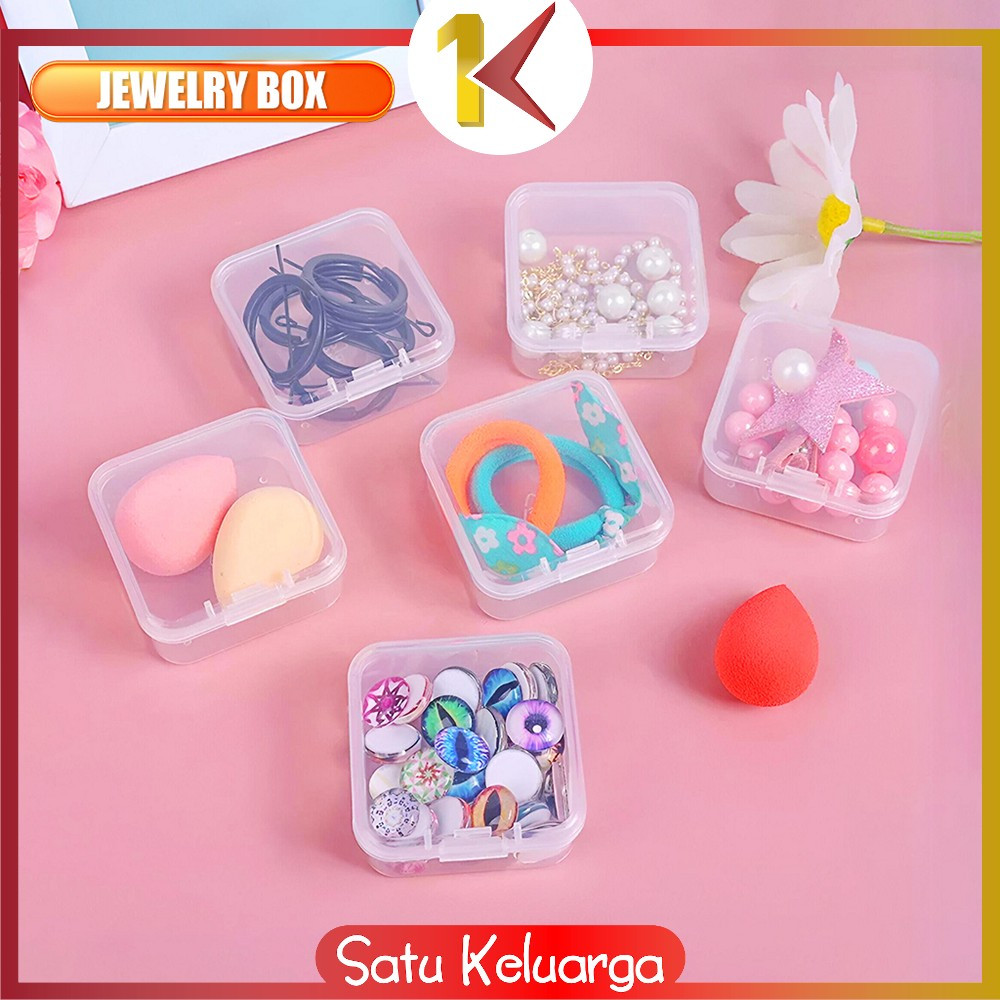 SK-C1165 Kotak Perhiasan Mini Transparan Kotak Obat Aksesoris Kecil / Wadah Kecil Kotak Plastik Mini