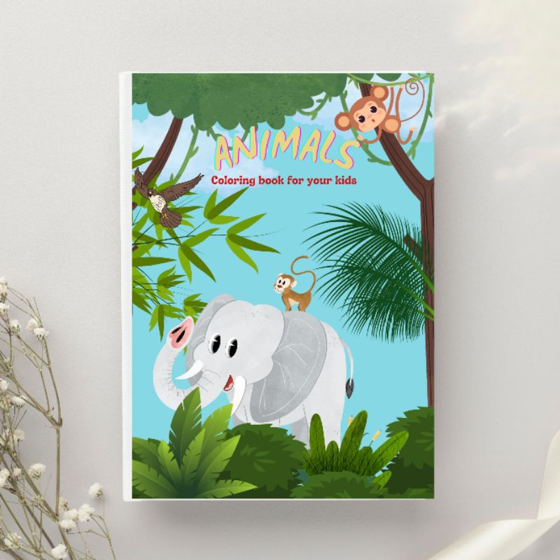 Buku Mewarnai Hewan (file PDF)PRINTABLE bisa dicetak berulang ulang