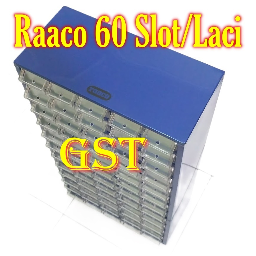 Rak Raaco 60 slot laci Rak pernak pernik mur baut komponen