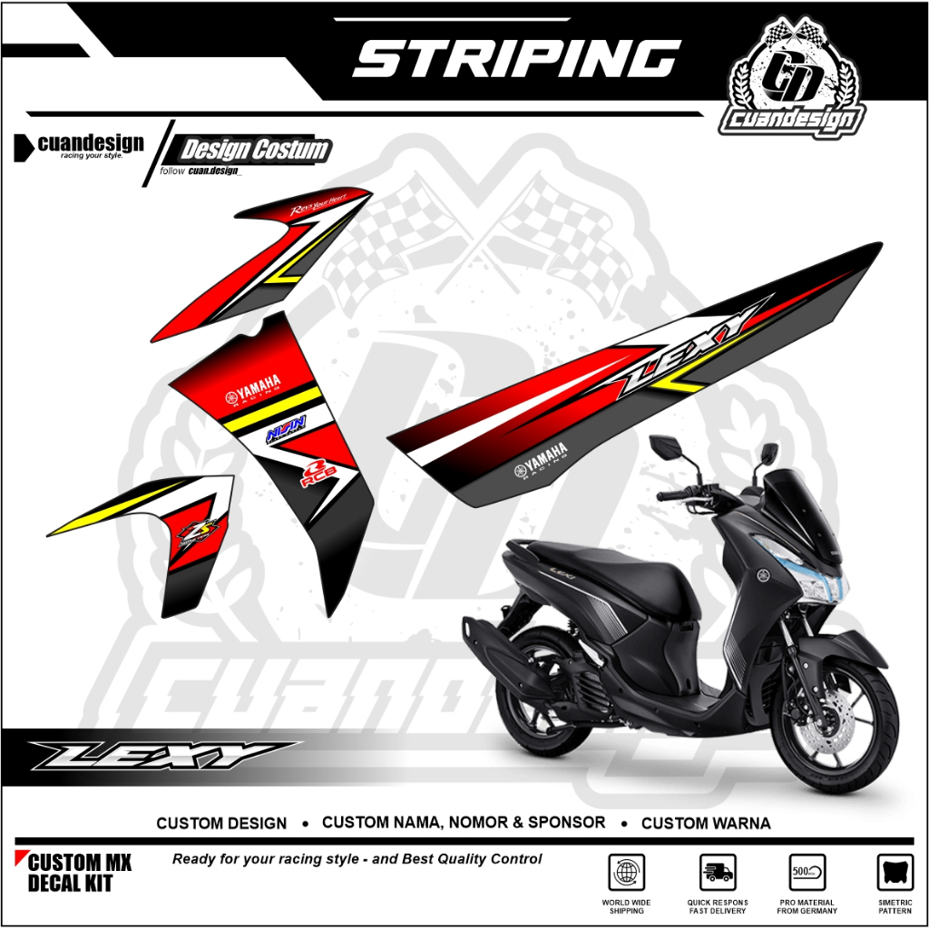 STIKER STRIPING  MOTOR YAMAHA LEXI ANTI LUNTUR KEREN STRIPING LEXI 125 STRIPING YAMAHA LEXI 125