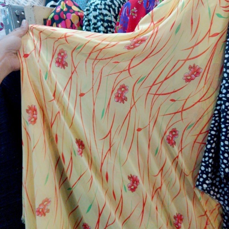 kain ceruty motif // kain ceruty // kain gamis // harga persetengah meter