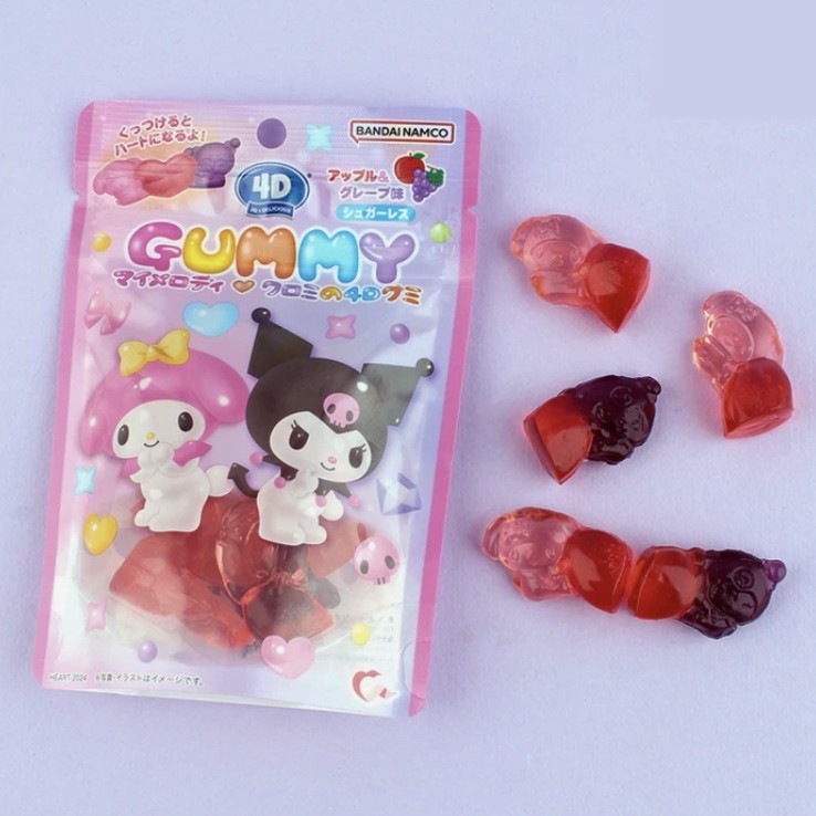 

Sanrio My Melody & Kuromi 4D Gummy Apple and Grape Flavor 60g