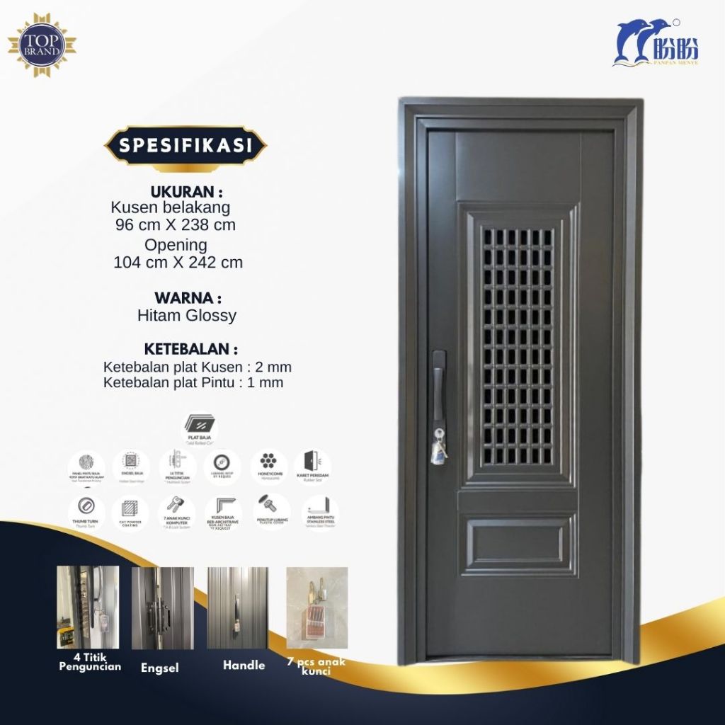 PINTU BAJA PANPAN/PINTU MEWAH/PINTU KAWAT NYAMUK PANPAN MEWAH/PINTU UTAMA/PINTU MEWAH