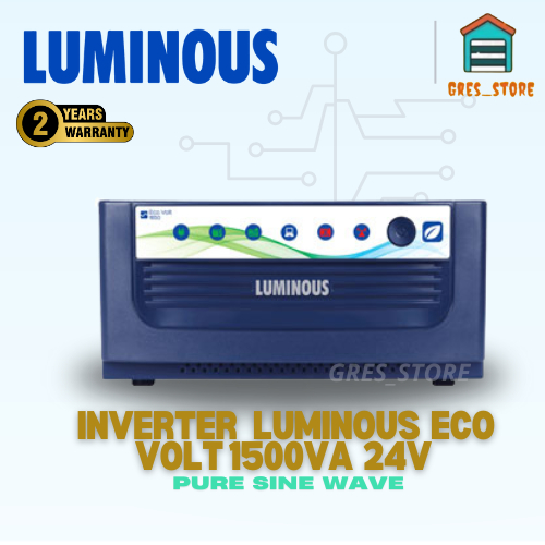 INVERTER LUMINOUS ECO VOLT1500VA 24V PURE SINE WAVE - LUMINOUS ECOVOLT 1500VA 24V PURE SINE WAVE
