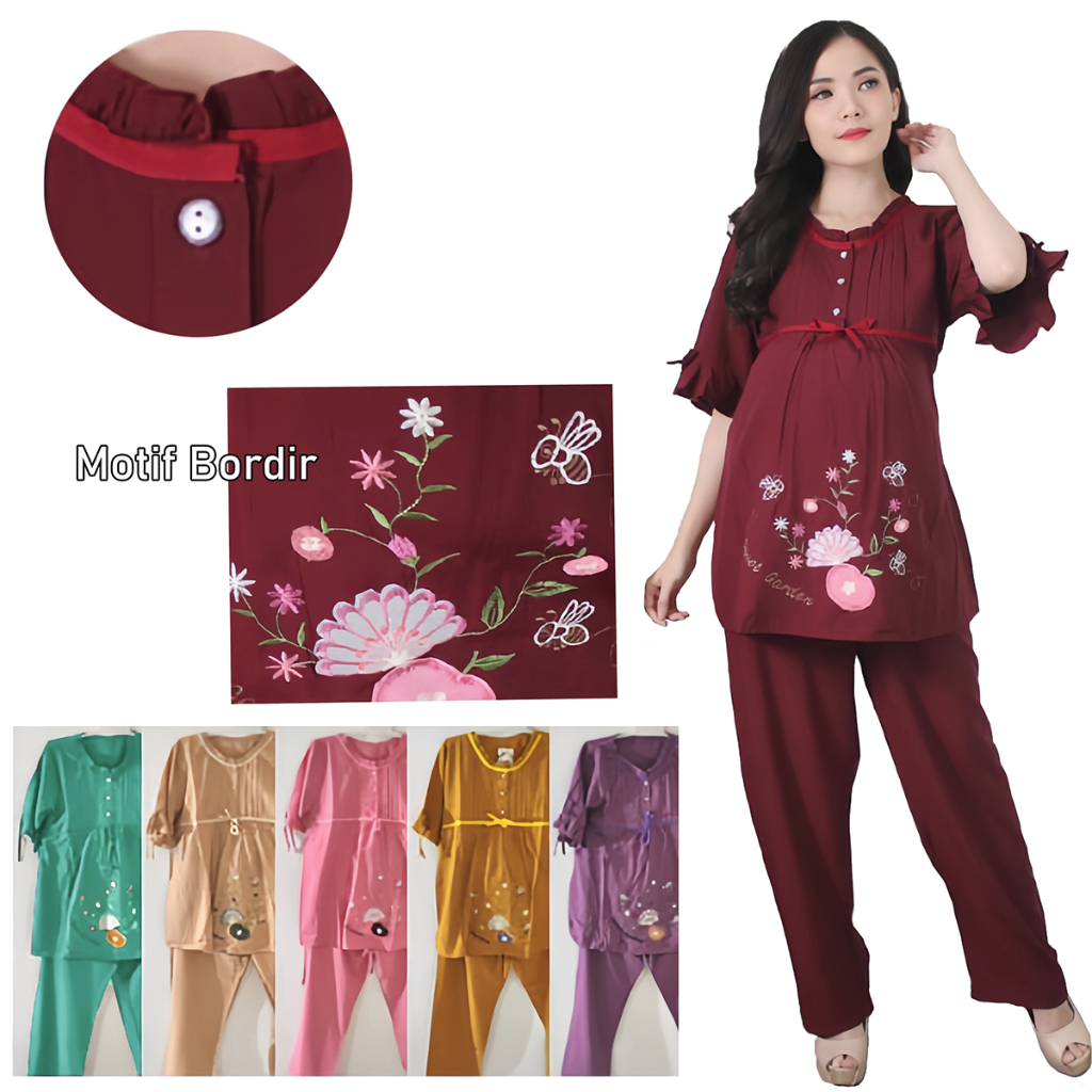 Baju Setelan Hamil Menyusui Bahan Rayon Vicose Adem