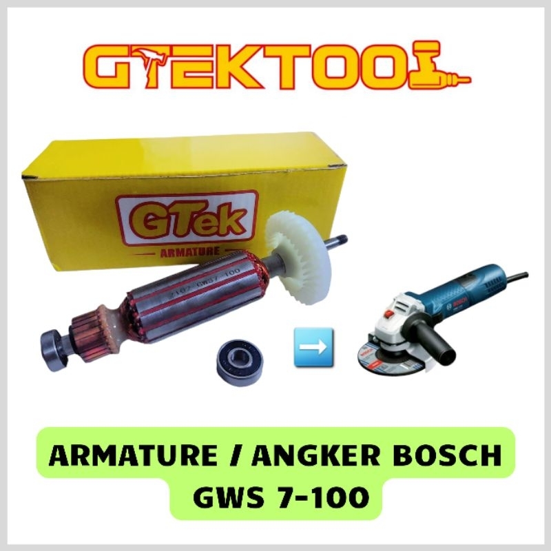 ARMATURE ATAU ANGKER GERINDA BOSCH GWS 7-100 GTEKTOOLS ORIGINAL