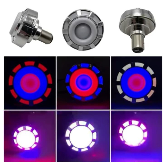 Bohlam Stop 2tone Bola Lampu Belakang Proji Mini Bulat Motor Mobil 12V