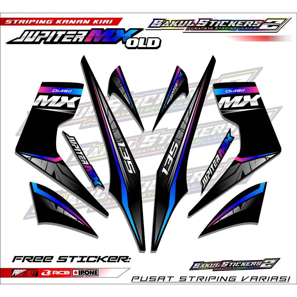 STRIPING VARIASI YAMAHA JUPITER MX OLD / STICKER LIST VARIASI MOTOR JUPITER MX OLD