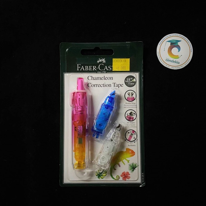 

Correction Tape Tipe-x Kertas FABER CASTELL QJR-506 Chameleon - Black Chameleon