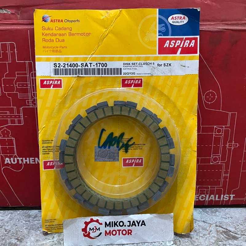 KAMPAS PLAT PELAT KOPLING S2-21400-SAT-1700 SATRIA FU 150 ORIGINAL ASPIRA