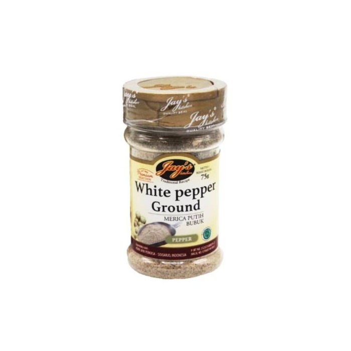 

JAY WHITE PEPPER GROUND 75GR