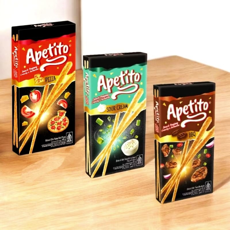 

APETITO biscuit stick BBQ / Source cream / Pizza 48 gram