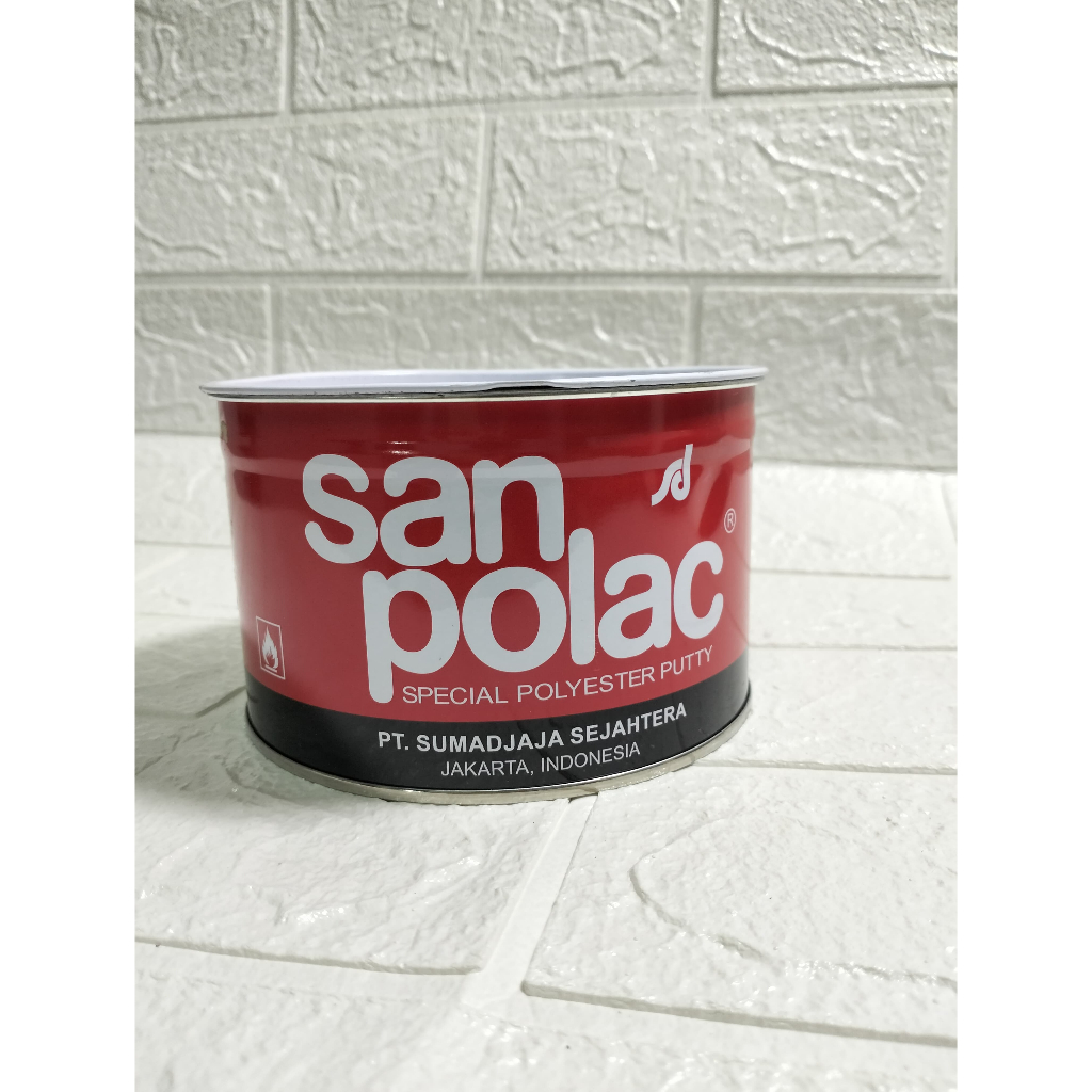 Dempul Sanpolac 1kg / Dempul + Obat / Dempul Mobil Motor / Sanpolac 1kg