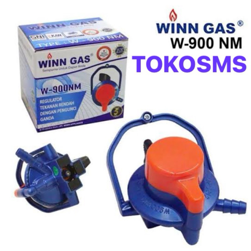 Regulator gas WINN GAS W900-NM untuk kompor oven dan water heater pemanas air tekanan rendah WIN GAS