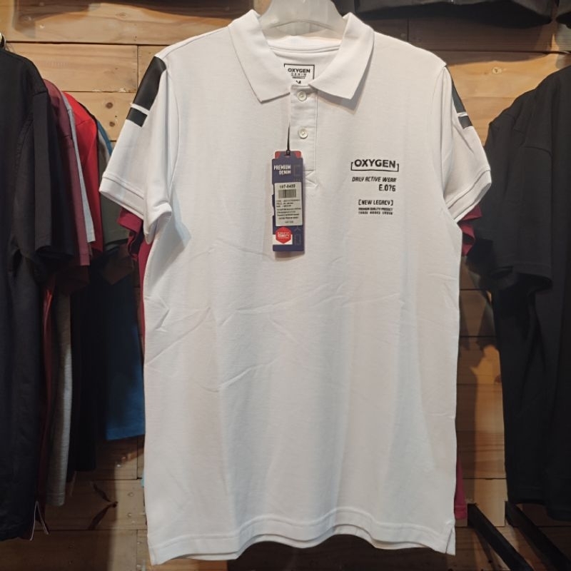 OXYGEN ORIGINAL 024 Atasan Kaos Kerah Pria Lengan Pendek
