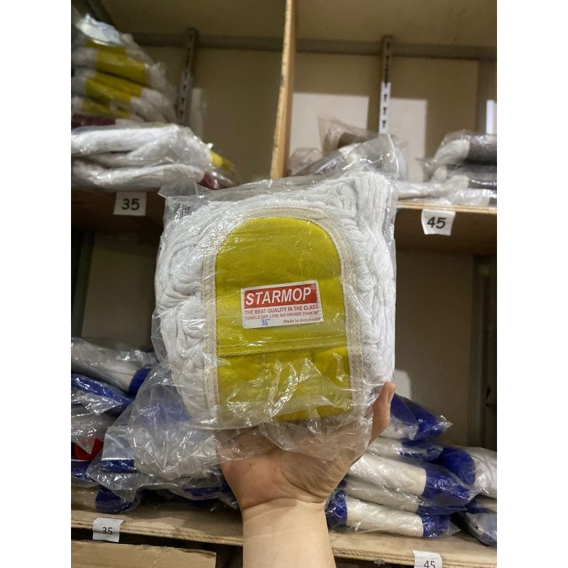 Refil Starmop Loby 35cm Putih Pel Basah Air Kain Lobi Katun Cotton