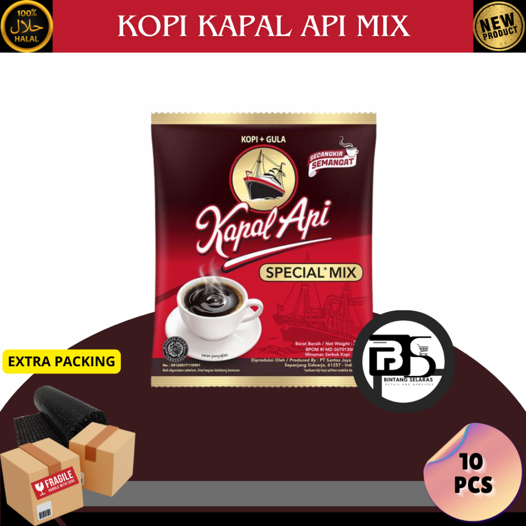 

KAPAL API COFFEE SPECIAL MIX RCG 10 PCS