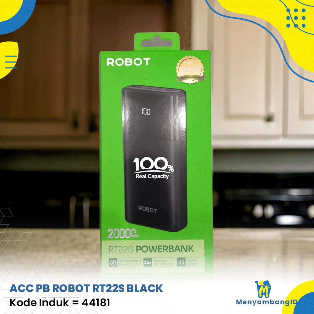 44181 | POWERBANK ROBOT RT22S BLACK