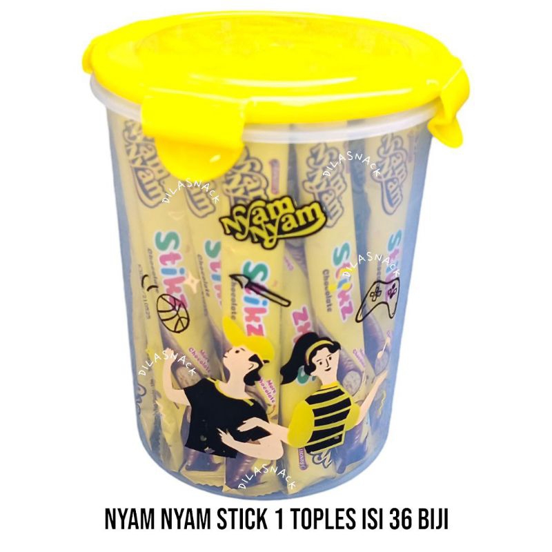 

Limited edition Biskuit nyam nyam stick 1 toples isi 36 pcs nyamnyam stik nyam-nyam stick