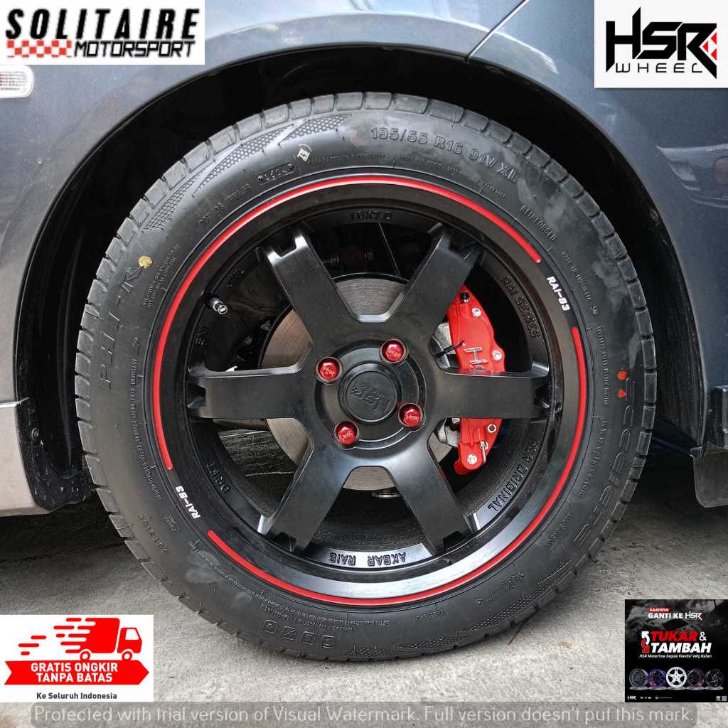 VELG MOBIL BRIO RING 16 UNTUK MOBIL BRIO HSR RAI S3 VELG RACING KEREN FREE ONGKIR