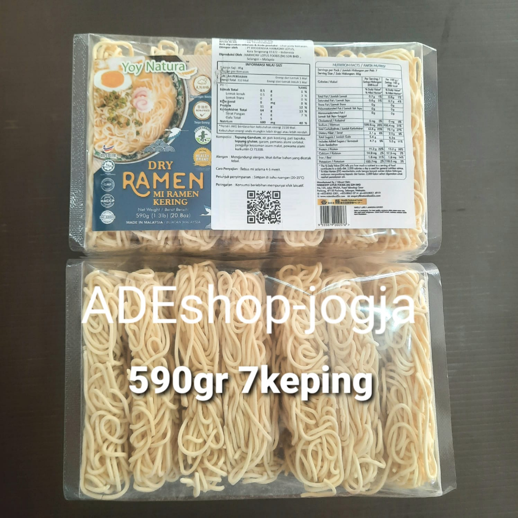 

Yoy Natura mie ramen kering dry ramen original 500 gr isi 7