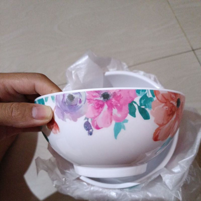 mangkok melamin magnolia tupperware