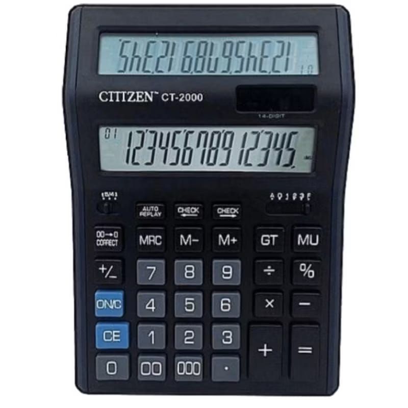 

kalkulator citizen 2 layar ct 2000 calculator dagang besar 14 digit