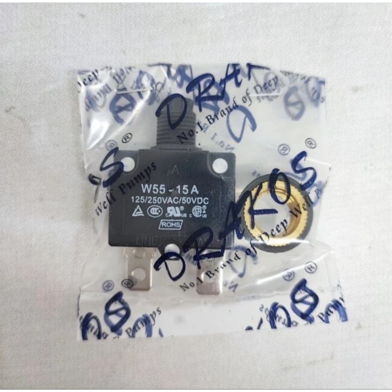 Overload Pompa Air Submersible 15A Wokema Drakos W55 Series l 15 Amprere