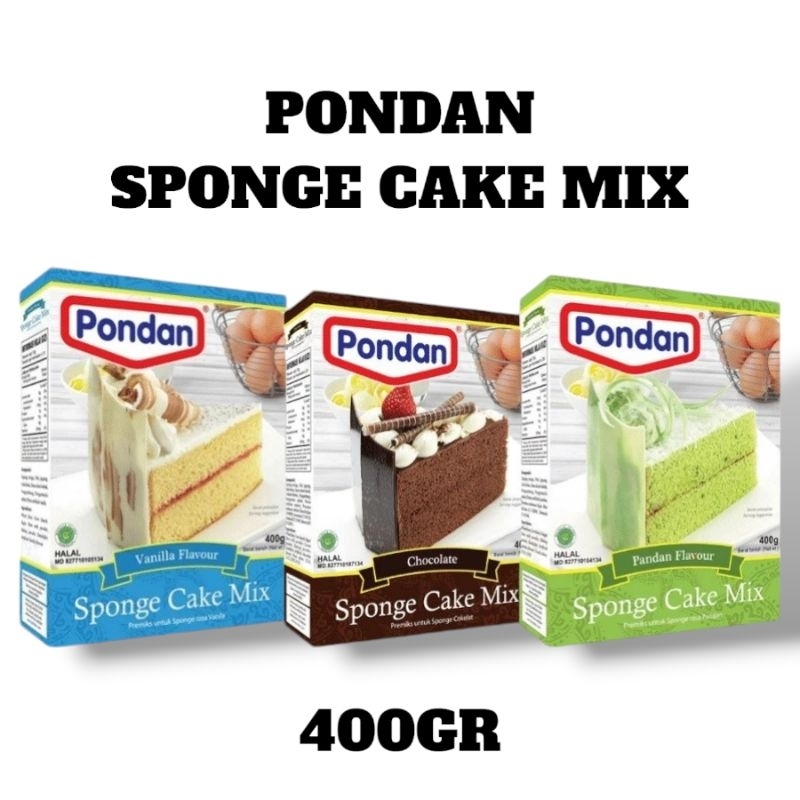 

PONDAN SPONGE CAKE MIX 400GR / TEPUNG PONDAN