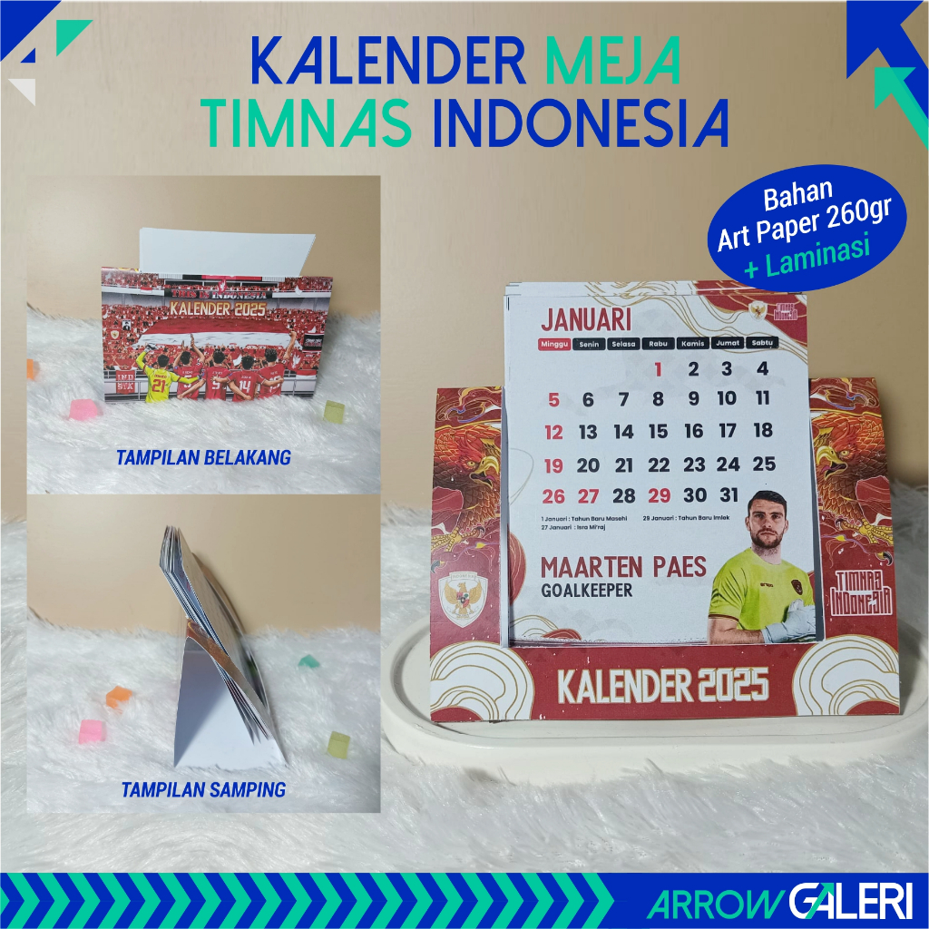 

KALENDER MEJA MINI 2025 TIMNAS INDONESIA