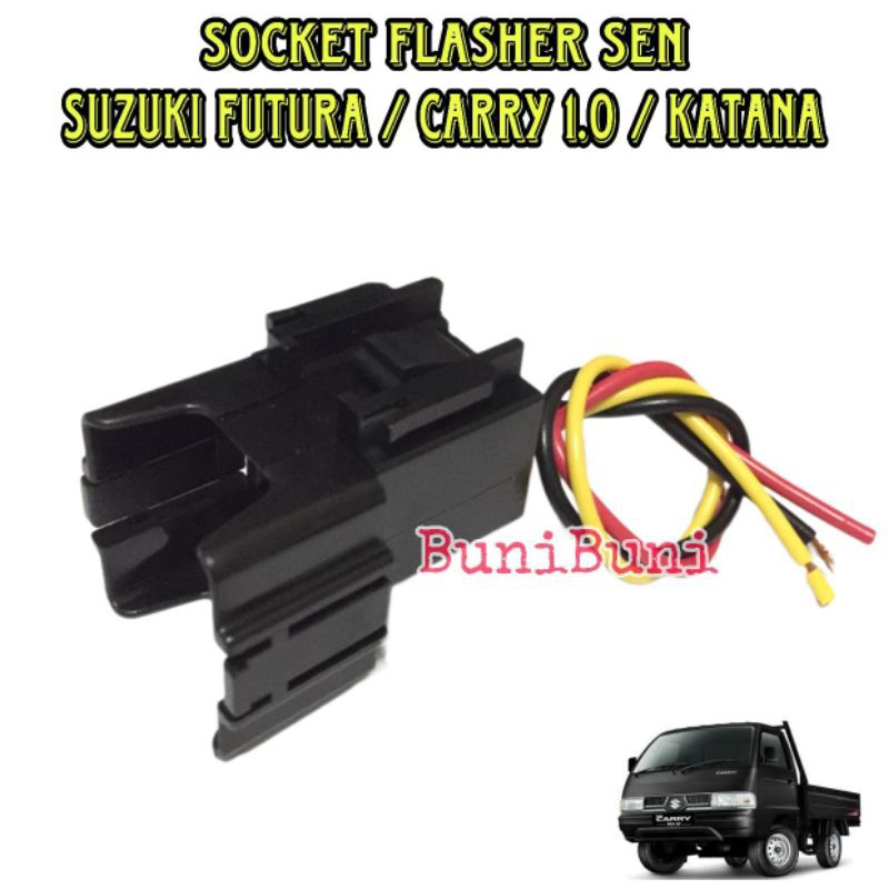 SOCKET / SOKET DUDUKAN FLASHER OTOMATIS SEN Untuk Mobil CARRY 1.0 / FUTURA / KATANA / T120SS