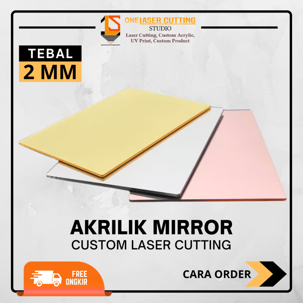Akrilik Mirror Lembaran Custom Lasercut | Akrilik Lembaran Custom Akrilik Silver Rose Gold