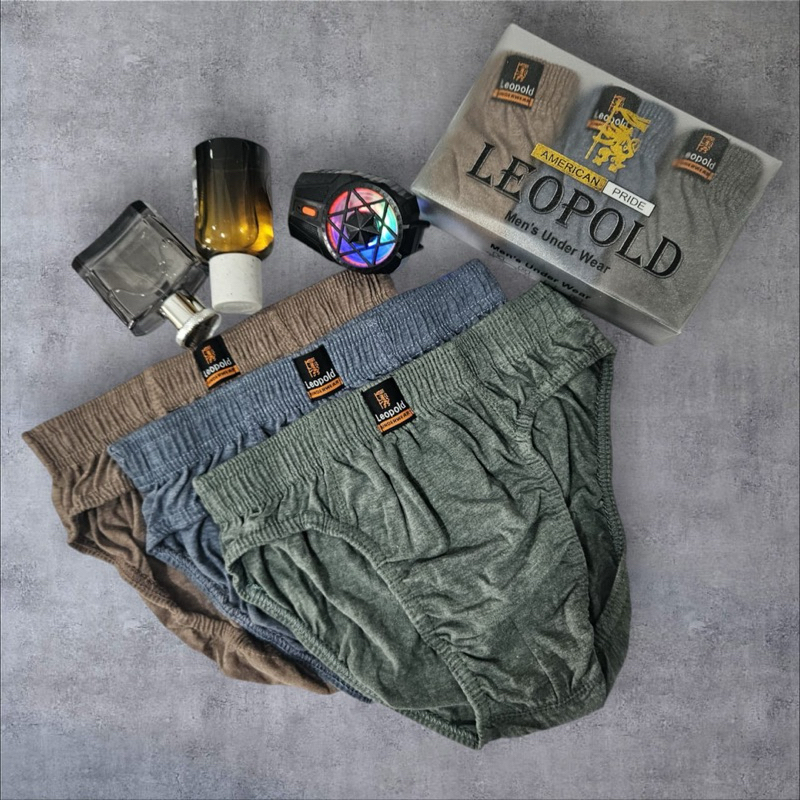 Celana Dalam Pria 3 pcs LEOPOLD Briefs CD Pria Katun Leopold 06