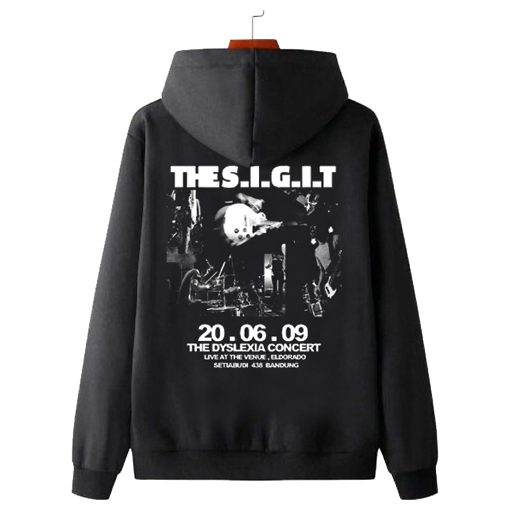 New Hoodie The Sigit The Dyslexia Concert Hoodie Bahan Cotton Fleece | Jumper & Zipper Ready Stock