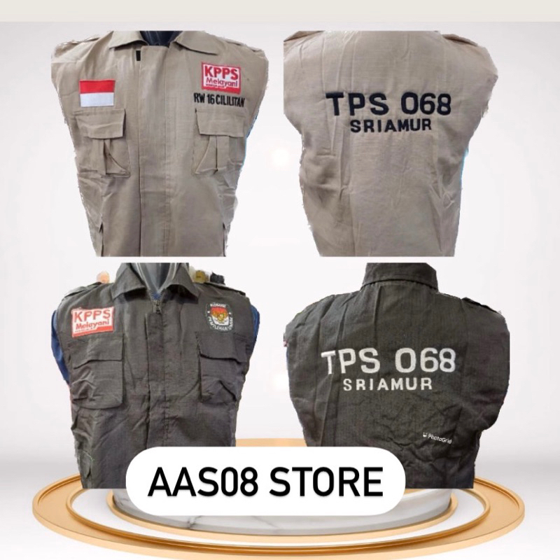 ROMPI KPPS BORDIR ROMPI KERAH KPPS TERBARU BORDIR DEPAN BELAKANG BISA REQUEST