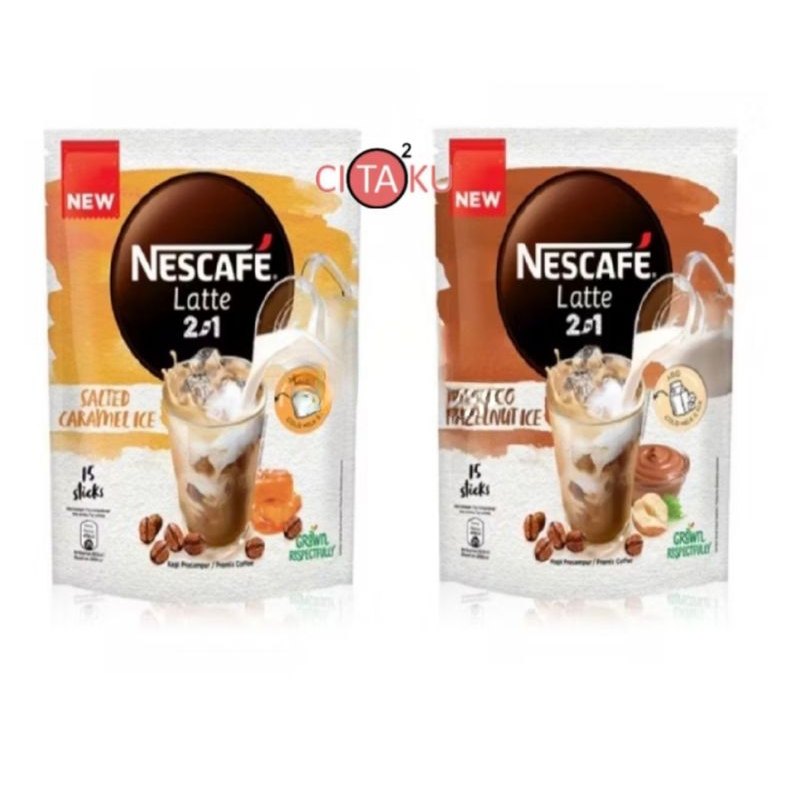 

NESCAFE Latte 2in1 Salted Caramel Ice | Nescafe Latte Choco Hazelnut Ice