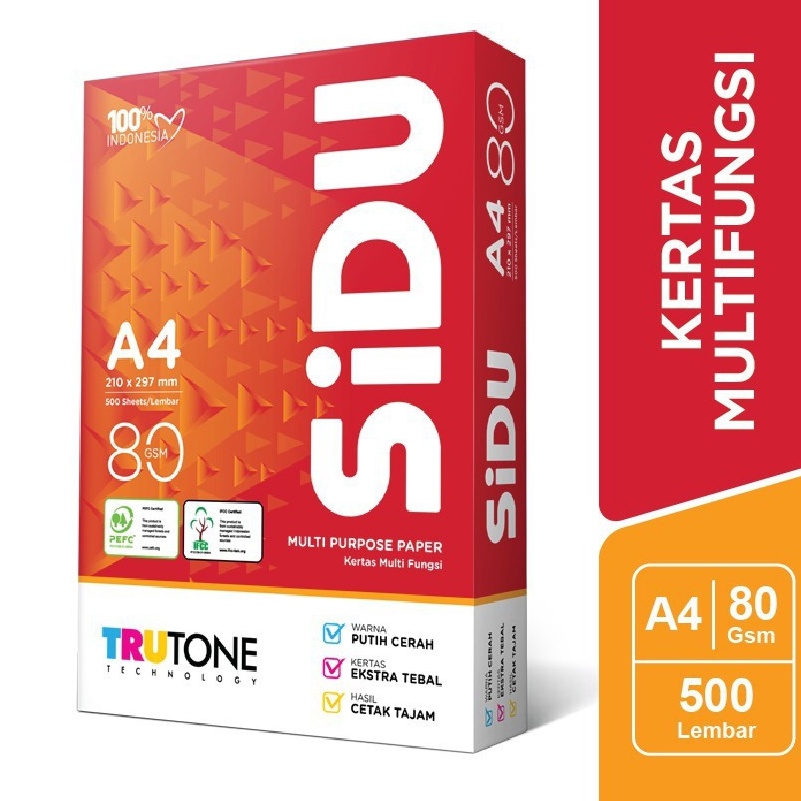 

k6Ready Stock SIDU A4 8 RIM Kertas HVS A4 Sinar Dunia 8 gsm R76