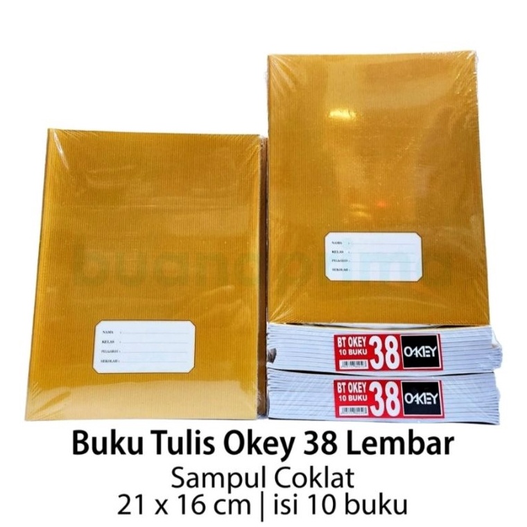 

td Best Buku tulis cover coklat per pack 1 buku 41