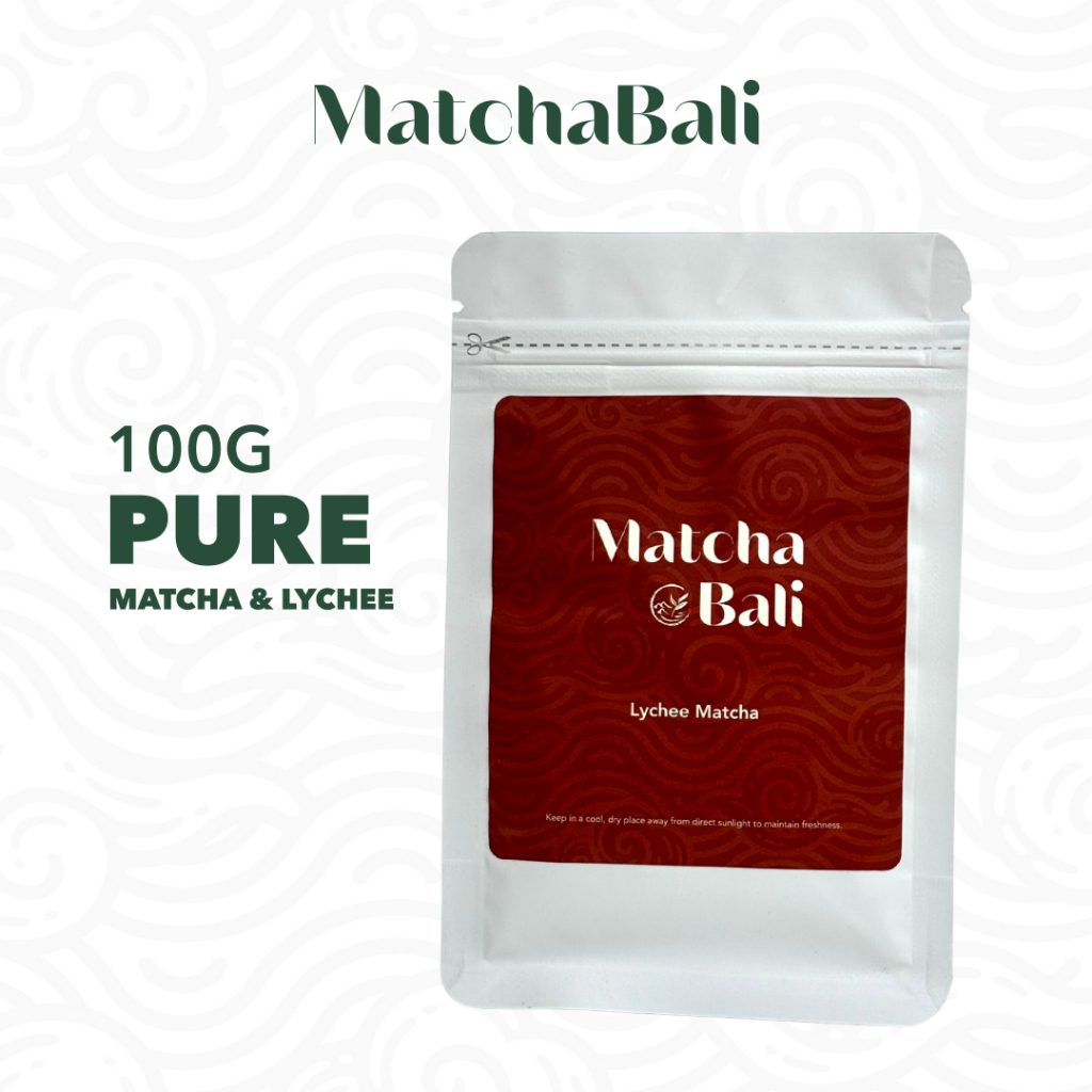 

Lychee Matcha Powder 100g Pouch - 100% Pure Uji Matcha Japan by MatchaBali