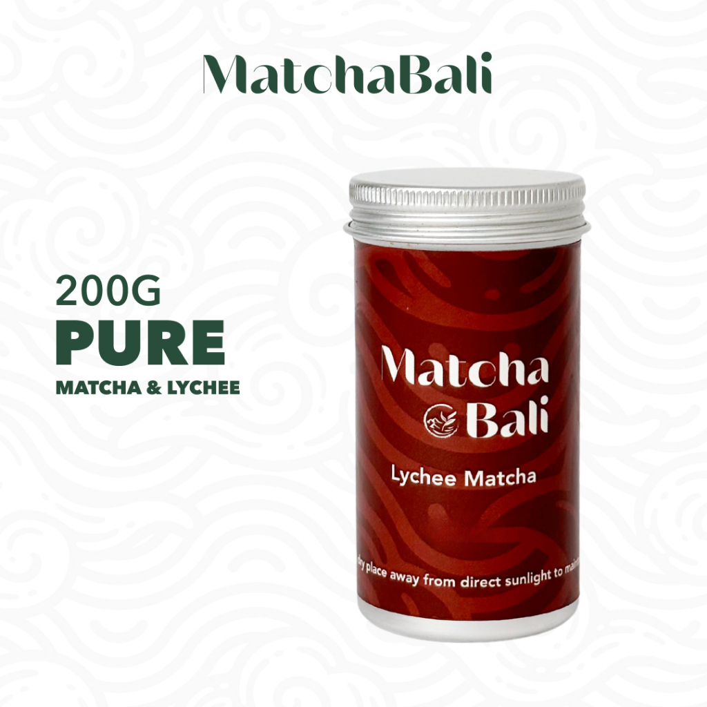 

Lychee Matcha Powder 200g Tin - 100% Pure Uji Matcha Japan by MatchaBali