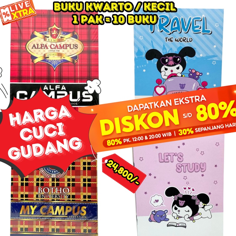 

5yDiskon BOS Buku Tulis Kecil 38 Lembar CAMPUS Isi 1 BukuBuku Tulis XBook KwartoBuku Sekolah Bergaris I41