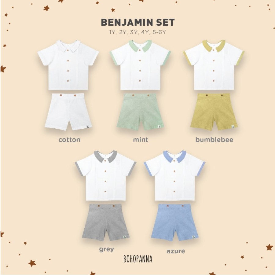 BOHOPANNA - BENJAMIN SET - SETELAN ANAK COWOK - SETELAN ANAK TERBARU